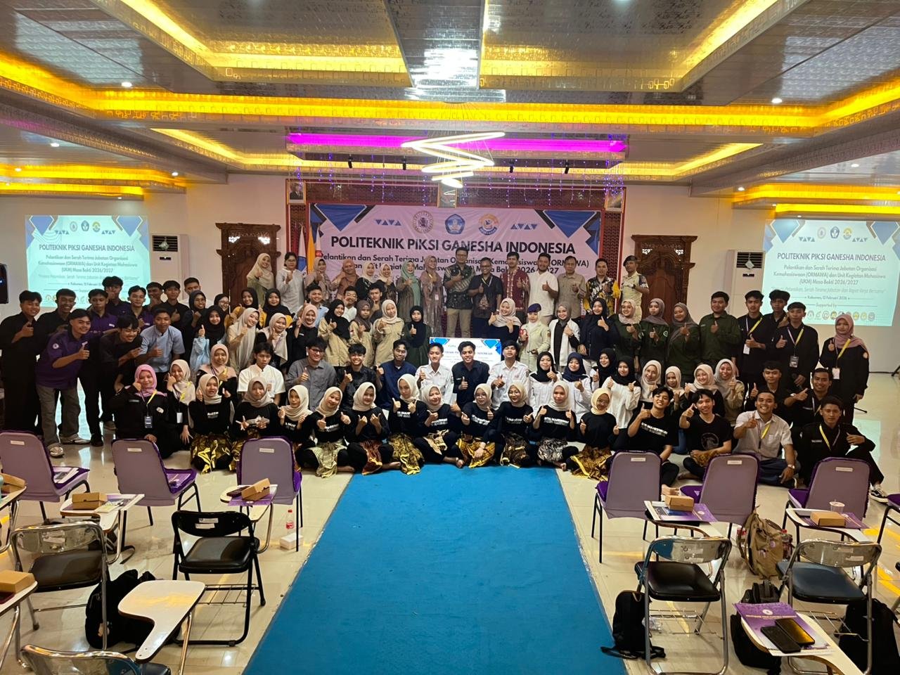 ORMAWA BEM, UKM, dan HIMA 2026–2027 Politeknik Piksi Ganesha Indonesia Resmi Di Lantik