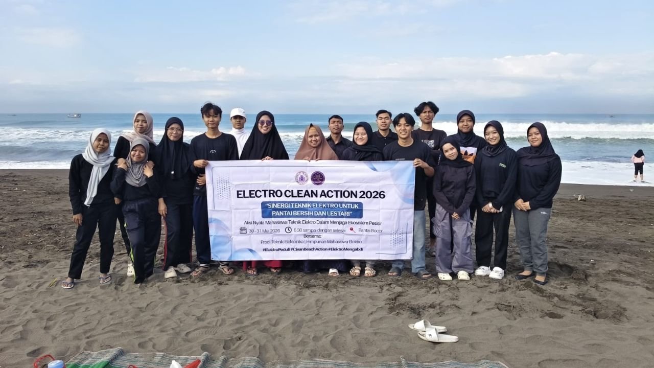 Mahasiswa Teknik Elektronika Politeknik Piksi Ganesha Indonesia Laksanakan Aksi Peduli Lingkungan di Pantai Setrojenar